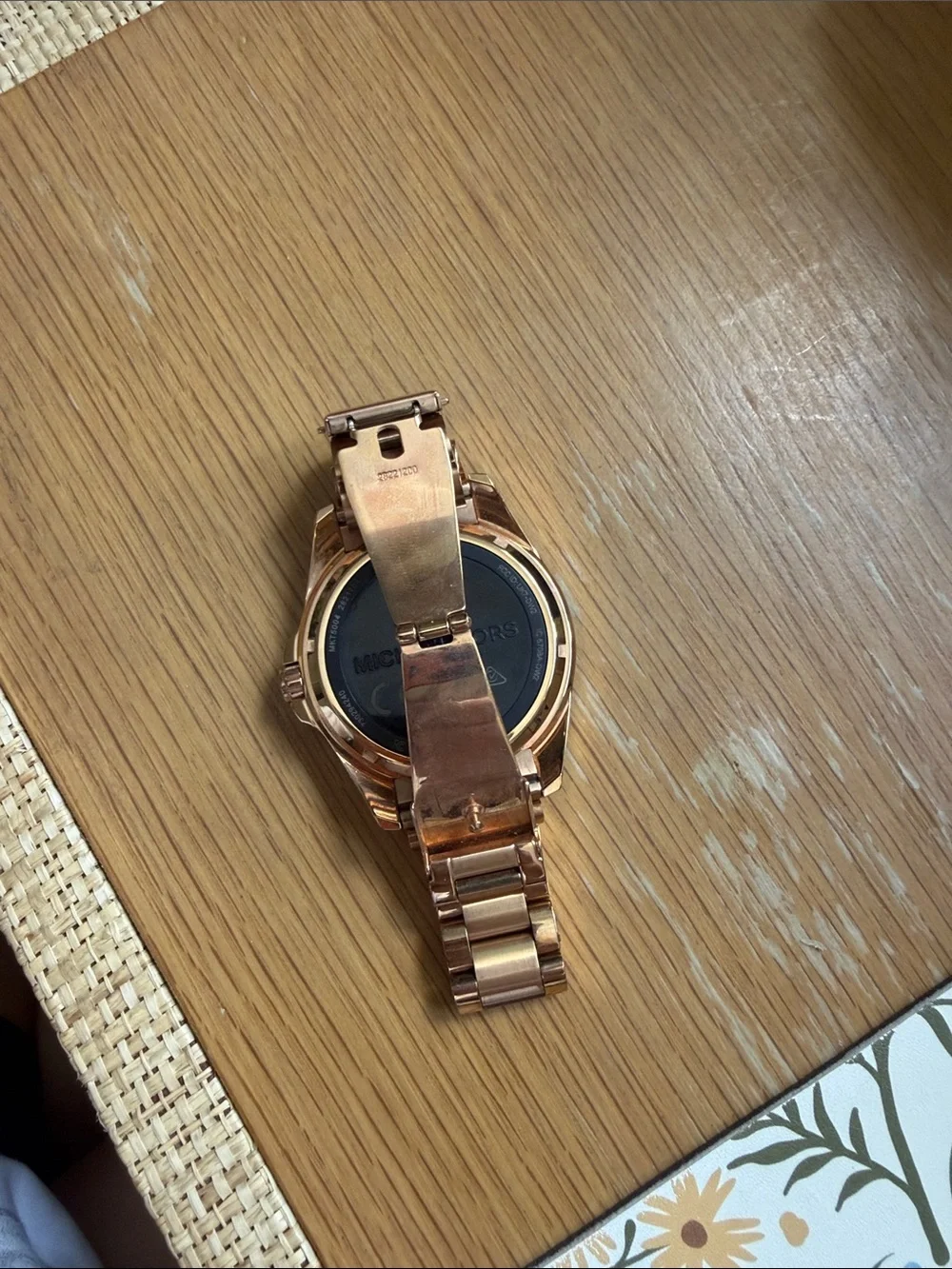 Michael Kors Rose Gold-Tone Smartwatch with Metal Link Bracelet